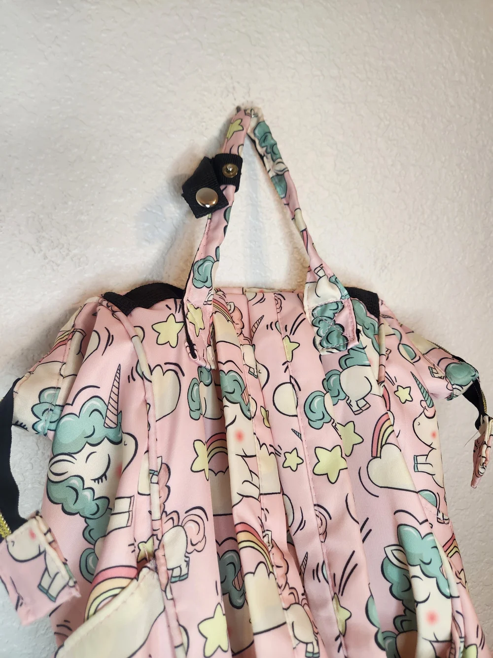 Living traveling share unicorn diaper and travel backpack 12x22